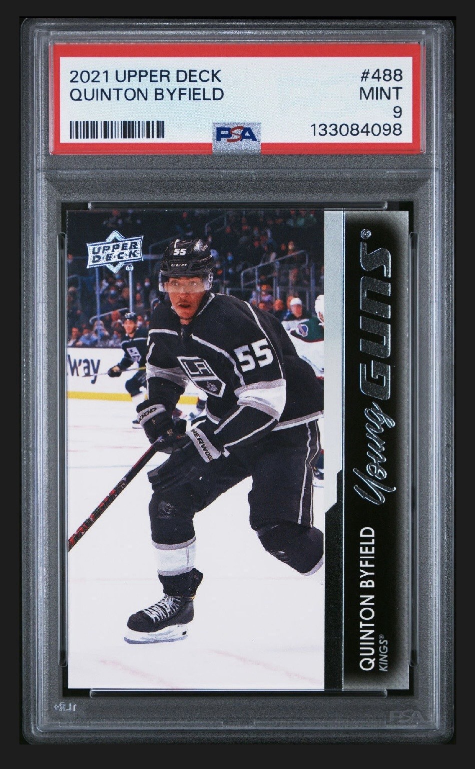 2021-22 Upper Deck Series 2 Young Guns Quinton Byfield #488 RC PSA 9