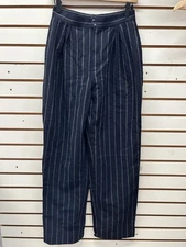 Thierry Mugler Womens Size 40 Trousers Stripe Wool Pants France Vintage 80s 90s