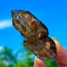 66G Top! Natural Amazing Smoky Quartz Skeletal Raw Textured Crystal Specimen