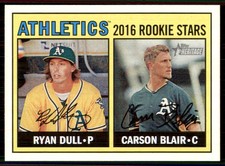 2016 Topps Heritage #172 Ryan Dull Carson Blair Rookie Athletics