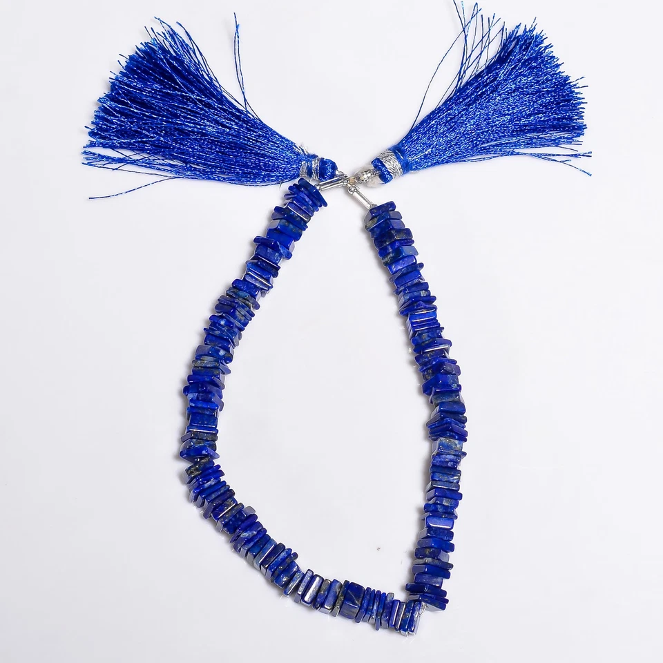 Natural Lapis Lazuli Gemstone Square Shape Smooth Beads 5-6 mm Strand 8" UGB-474 - Image 2 of 3