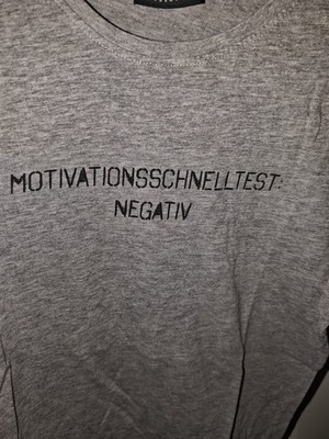 Witziges Herren T-Shirt ''Motivationsschnelltest: Negativ'' von Much More   Gr. S