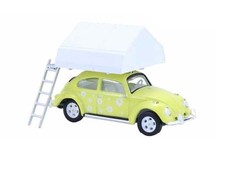 Classic Volkswagen Beetle - Yellow w/ Tent 1:64 Scale Model - Greenlight 38080A