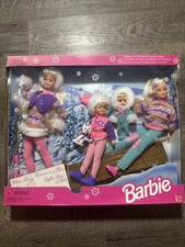 #196 Barbie Vacanze Invernali 1995 con Sorelle Set Regalo 15645.  Nuovo con scatola