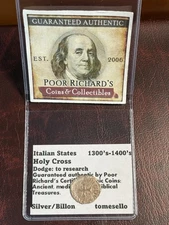 Italian States 1300’s-1400’s Anonymous Doge HOLY CROSS Silv/Bil Tomesello CB55