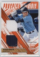 2019 Elite Extra Edition Dual Prospect Materials Orange 56/199 Evan White 5c2