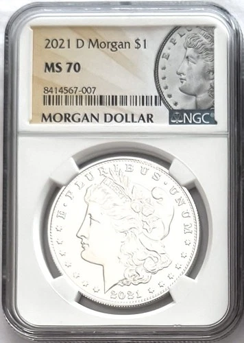 2021 D SILVER MORGAN DOLLAR DENVER MINT MARK 100TH ANNIVERSARY NGC MS70