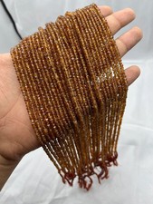 Natural Hessonite Garnet Faceted Rondelle Beads 4mm Hessonite Garnet Beads 13''