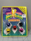 Vintage 1993 Mighty Morphin Power Rangers MMPR Helmet Rings Set of 5 ~ Brand New