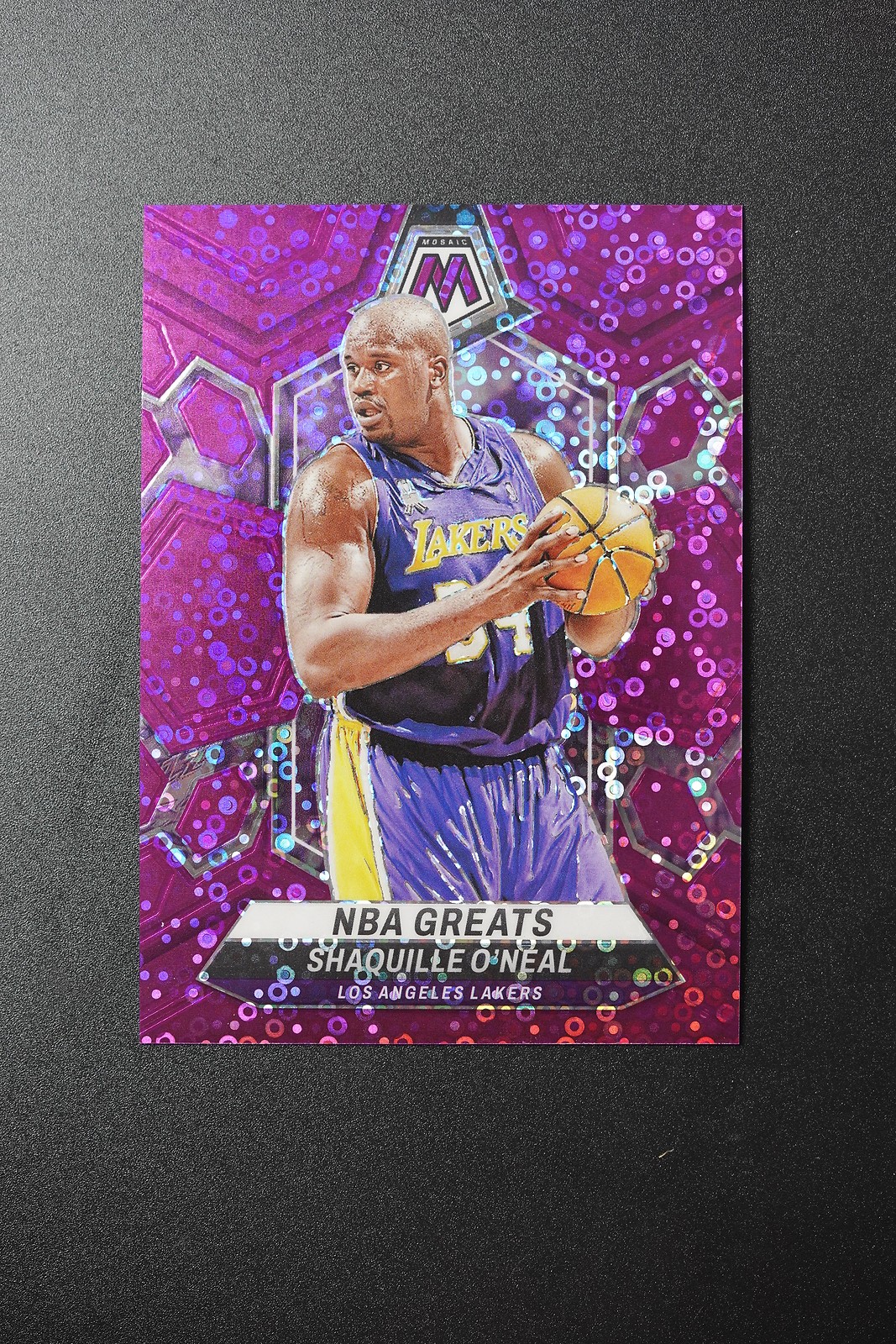 Shaquille O'Neal 2023-24 Panini Mosaic #296 NBA Greats Fast Break Purple /50 -gk