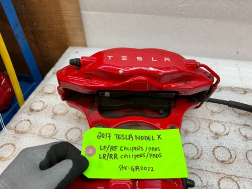 PINZAS DE FRENO BREMBO DELANTERAS TRASERAS 17 18 19 20 TESLA MODELO X P100D OEM ROJAS - Imagen 6 de 24