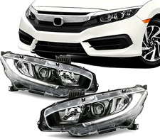 For 2016-2020 Honda Civic Halogen Type Projector Headlights Headlamps Leftright For 2016-2020 Honda Civic Halogen Type Projector Headlights Headlamps Leftright