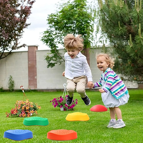 5Pcs Non-Slip Sensory Stepping Stones for Kids Ages 3+, Balance Stones for Toddl - Picture 5 of 12