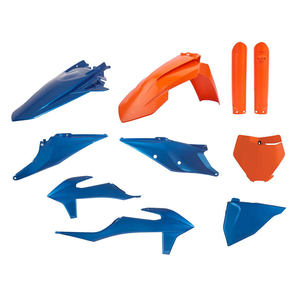 Polisport Complete Plastic Kit Set Blue Metal Flow Fits KTM