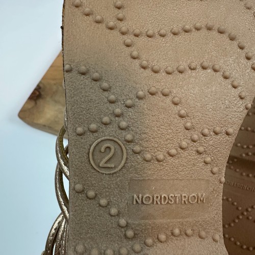 New NWOB Big Kids Nordstrom Rose Gold Gladiator Strappy Sandals Size 2 Y - Picture 9 of 9