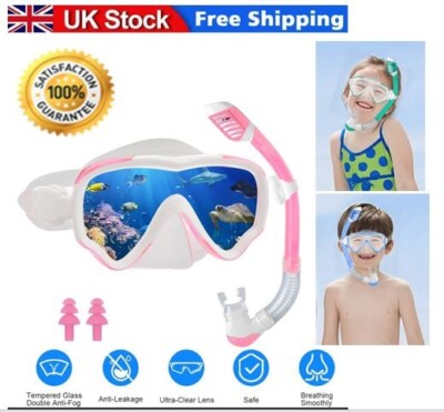 Kinder Erwachsene Schnorchel Gesichtsmaske & Schlauch Schwimmen Tauchen Set Voll Anti-Beschlag Tauchen Gopro