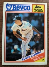 ROGER CLEMENS, 1988 TOPPS REVCO, LEAGUE LEADERS #28, RED SOX