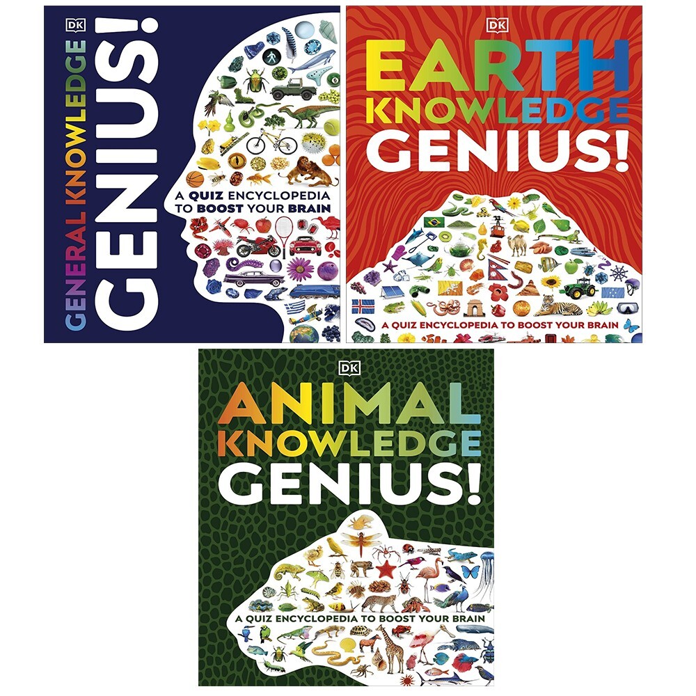 A Quiz Encyclopedia to Boost Your Brain Genius Knowledge 3 Books Collection Set