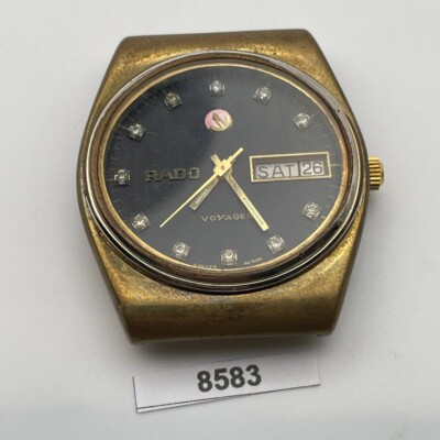 PROJECT TO FIX RADO VOYAGER GOLD PLATED HOODED LUGS DAY DATE