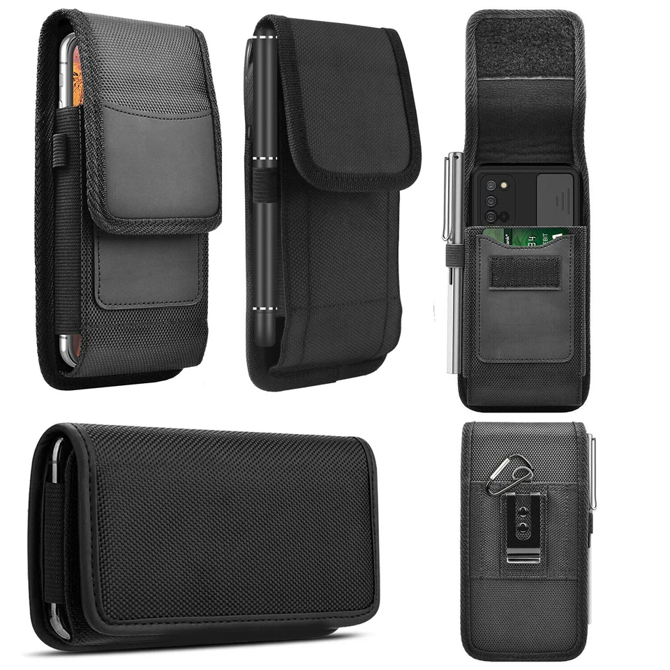 Funda Vertical para Teléfono Celular para iPhone Samsung Cartera Estuche con Clip para Cinturón Foto 2 de 4