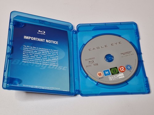 EAGLE EYE (Blu-ray, 2009) Región B Cert 12 DreamWorks Pictures VFD 26917 - Imagen 2 de 4
