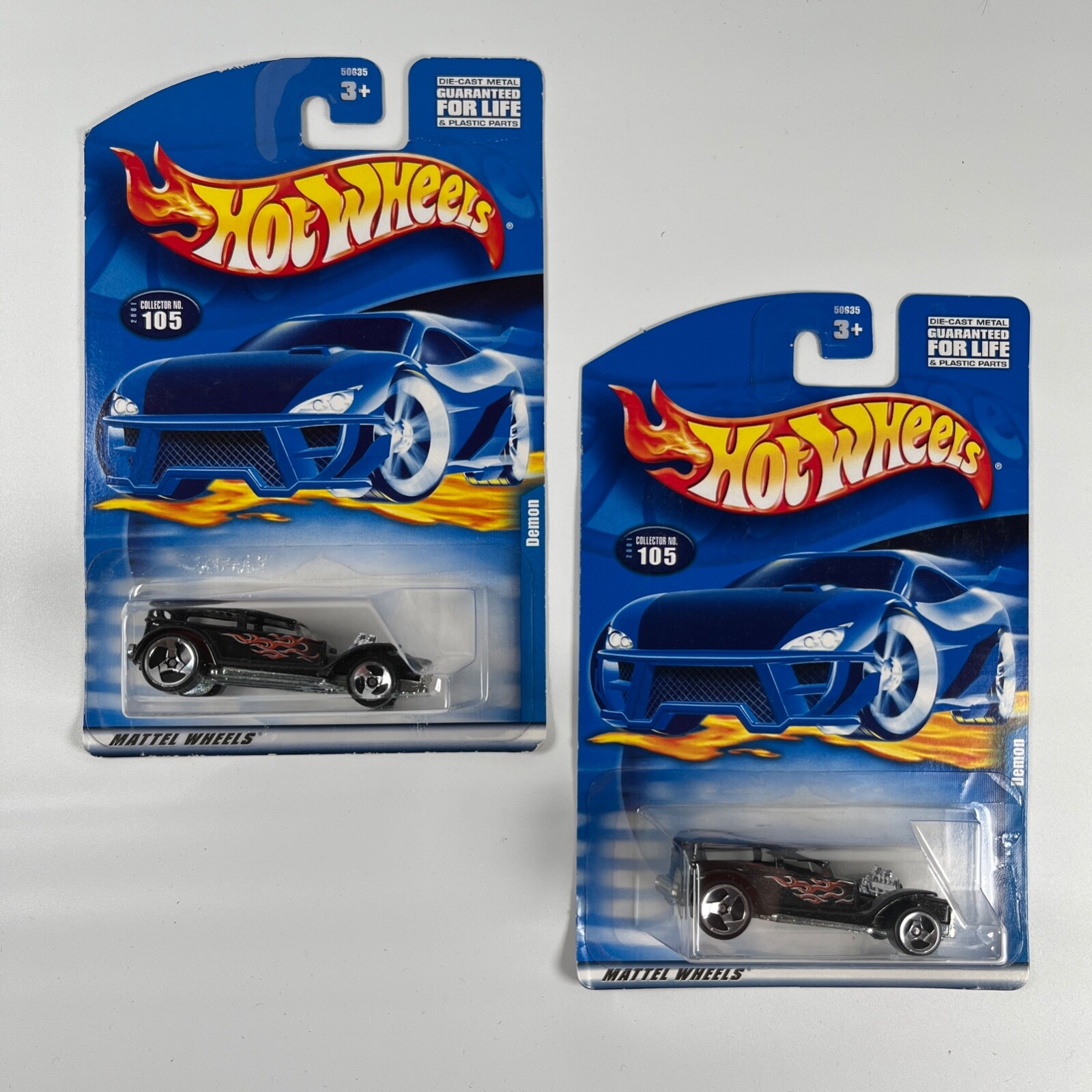 Hot Wheels 2001 Collector #105, Demon Black w/3SP Wheels - LOT