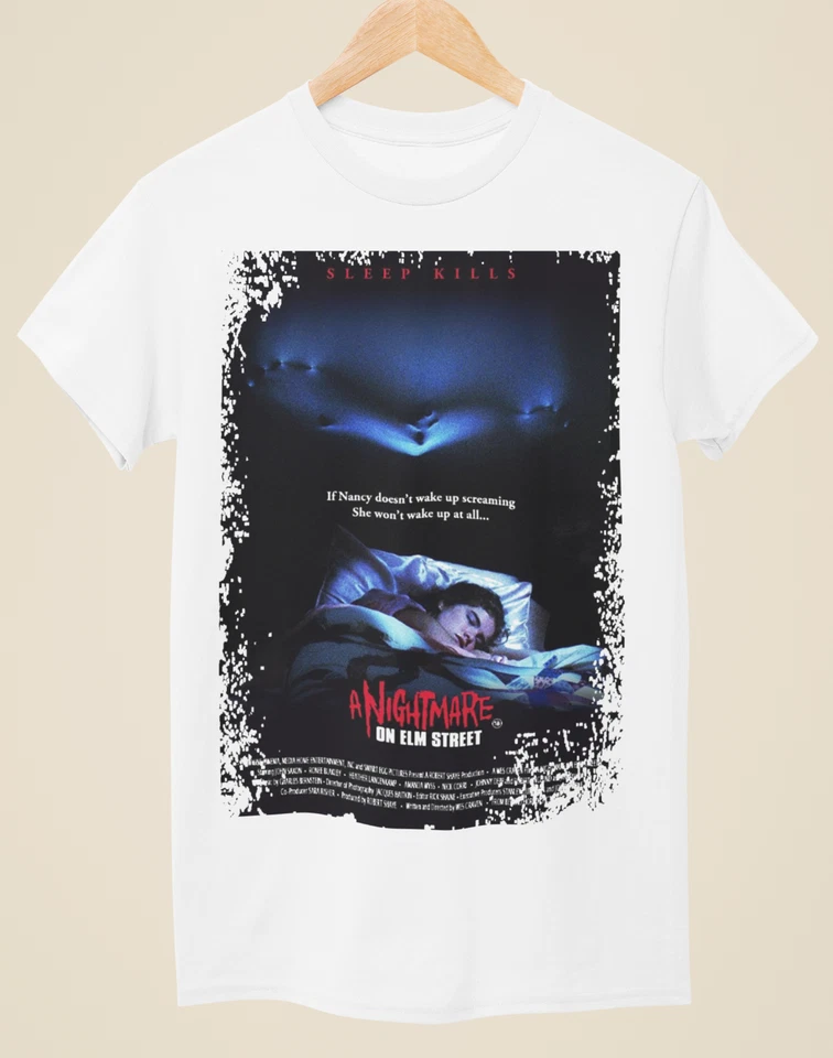 URBAN FOXX A Nightmare on Elm Street - T-shirt bianca ispirata al poster film