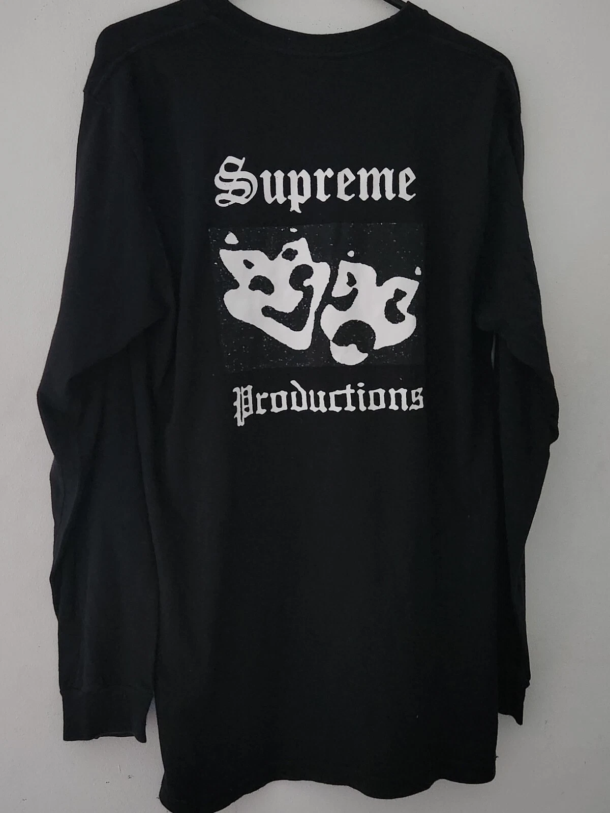 SS16 Supreme Productions Manches Longues Noir L/S T Shirt Taille L T Shirt