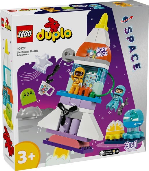 Конструктор LEGO DUPLO Space 10422 NEU N01/24 Космический челнок 3 в 1 для создания интерьера