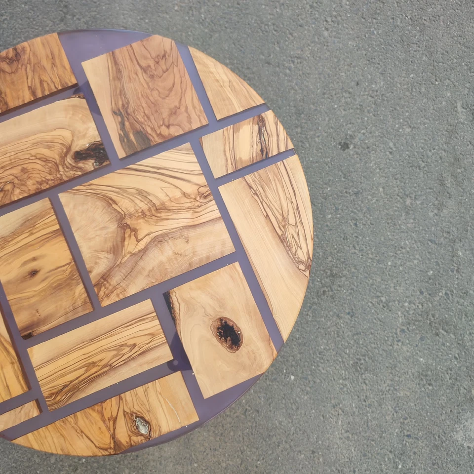 Resin & Wood Coffee Table, Epoxy River Tables, Epoxy Round Table ,Unique Table - Image 4 of 4