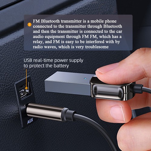 Bluetooth Aux Adapter Dongle USB To 3.5mm Jack Car Audio Receiver/transmitter ^ - Zdjęcie 11 z 16