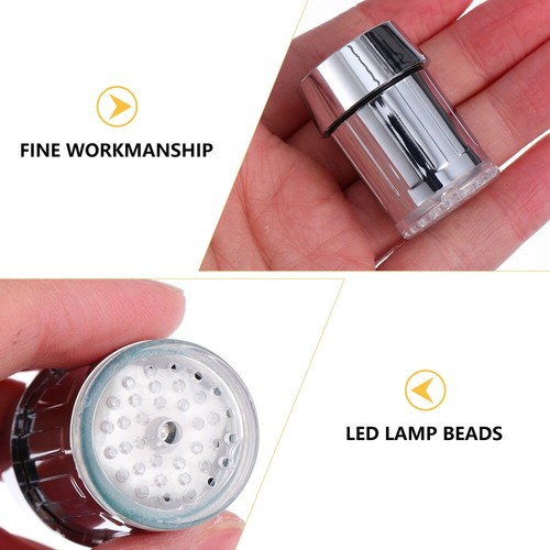 LED Water Tap Replacement Colorful Light Changing Plastic Bathroom Sink Faucet - Picture 4 of 12