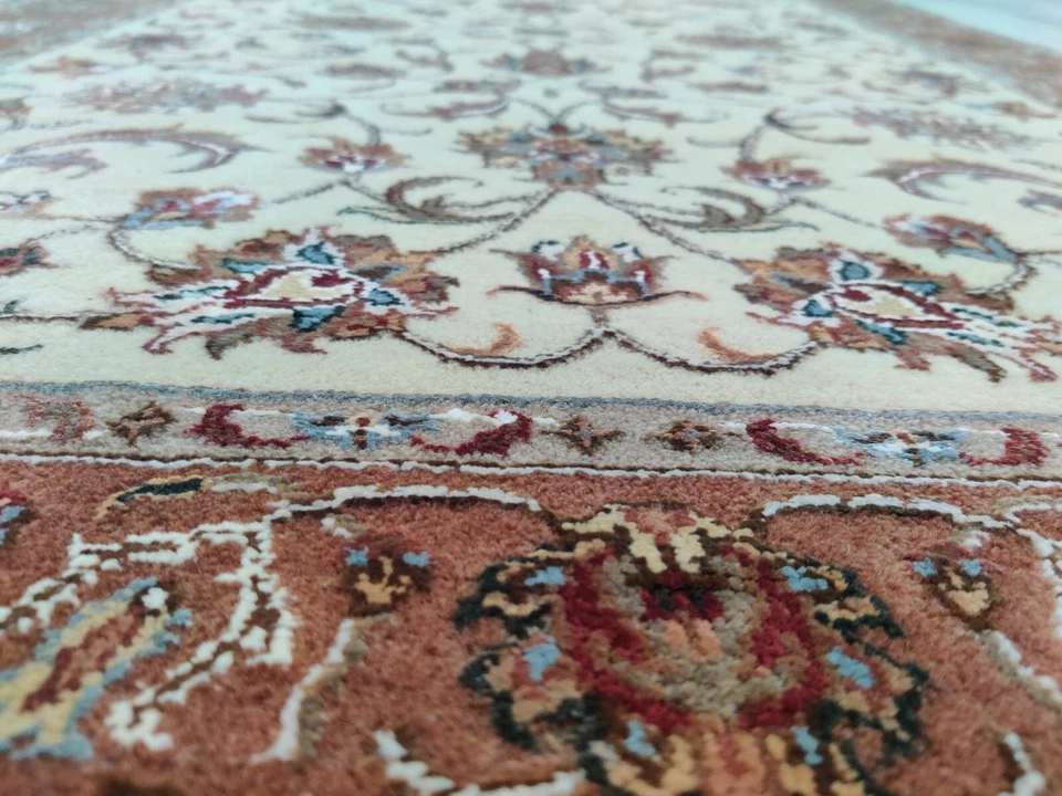 Alfombra de corredor anudada a mano vintage 3 x 7 para pasillo cocina alfombra oriental de lana pura Foto 4 de 4