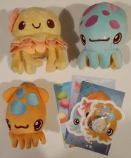 inki-Drop Tentatrio plush  Ika squid, Jellyblub jellyfish, Sweetoof octopus, pin