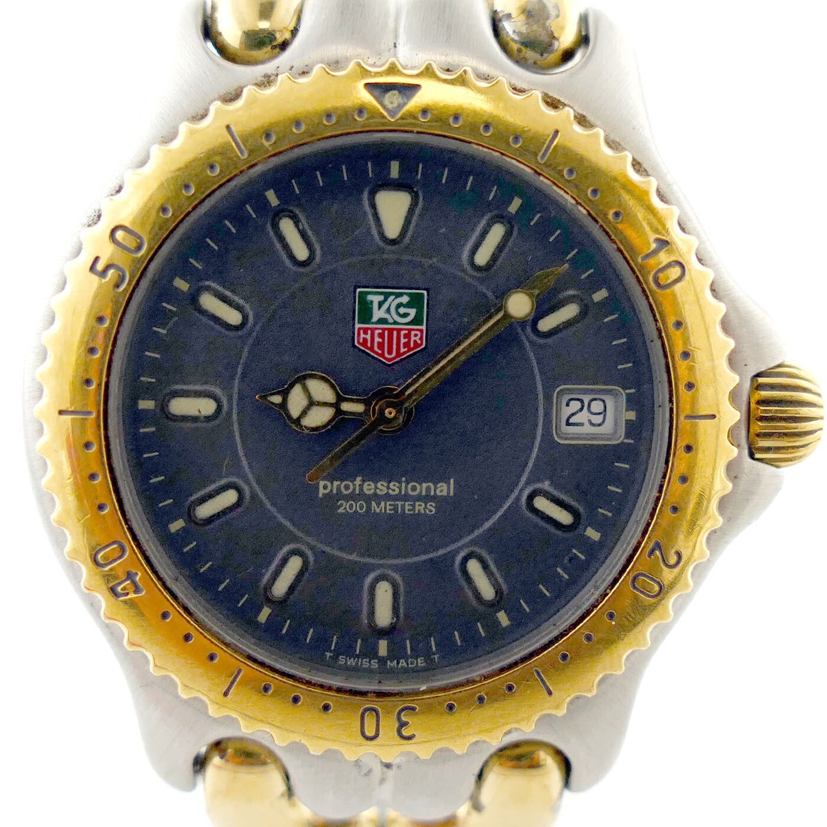 TAG HEUER SEL LINK WG1220-K0 PROF GRAY DIAL 200M 2-TONE GOLD+S.S. 