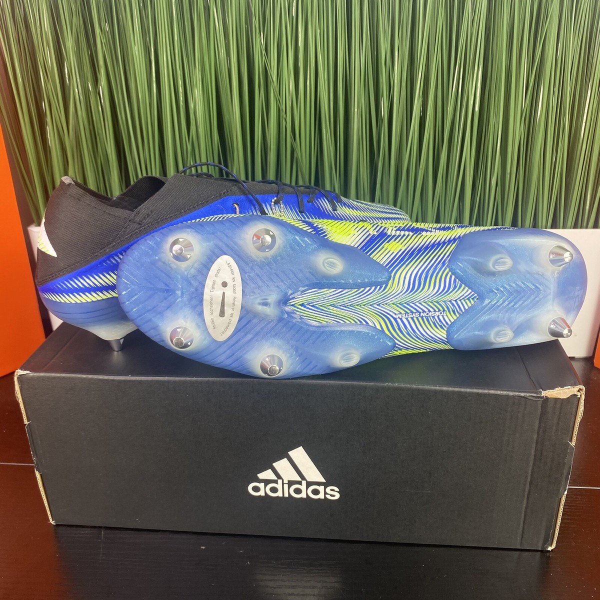 RARE Adidas Nemeziz .1 SG Mens Soccer Cleats Blue Green  display picture 2