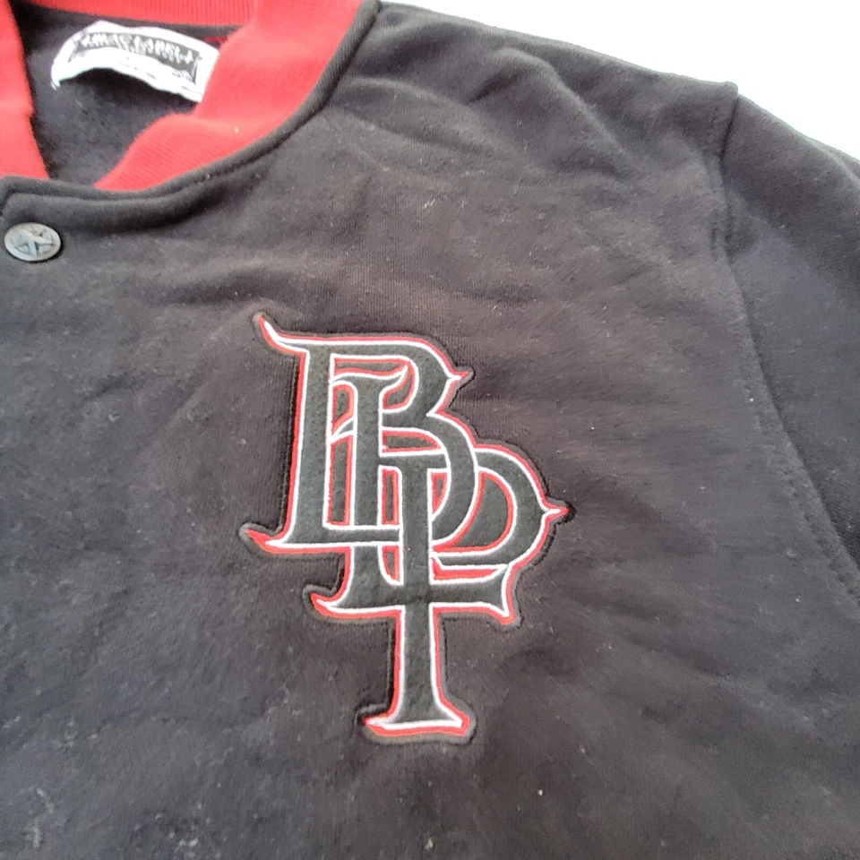 Chaqueta a Presión Blac Label Para Hombre 2XL XXL Manga Larga Azul Marino Rojo Botón a Presión Algodón Foto 3 de 4