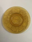 Tiara Indiana Glass Amber Daisy Sandwich 6" Saucer