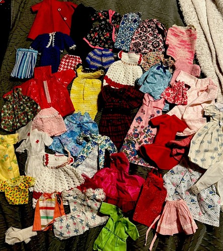 Doll Clothes Dress Vintage 65 Piece Various Size Fashion Doll Small Doll