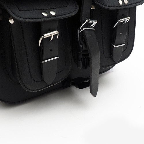 1 Paar Leder Satteltaschen Chopper Cruiser Seitentaschen universal - Bild 5 von 5