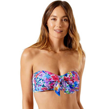 Tommy Bahama L124126 Watercolor Floral Tie Bandeau Women's Size S
