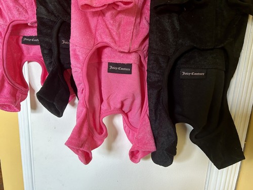 Juicy Couture Velour Dog Tracksuit Soft Black Xx /S New With Tags.  Only One!! - Picture 2 of 3