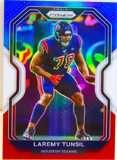Laremy Tunsil 2020 Red White & Blue Prizm NFL Refractor Card #81 Houston Texans