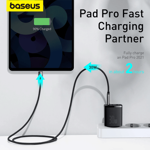 Baseus 30W Szybka ładowarka QC4.0 Zasilacz USB C Kabel ładujący do Samsung S21 A71 - Zdjęcie 2 z 16