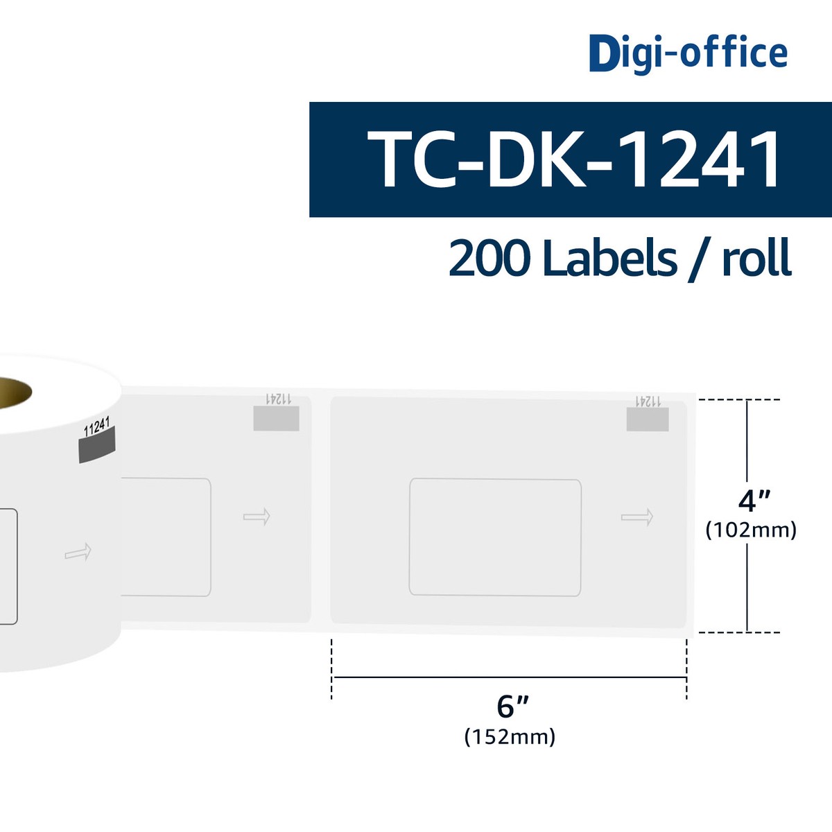 200 Large Shipping Labels For Brother QL-1110NWB – 4x6 Inch