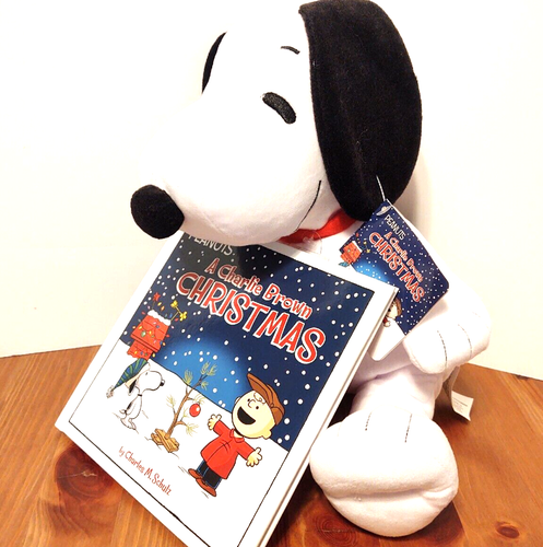 Peluche et cacahuètes Kohls Cares Snoopy A Charlie Brown livre de Noël neuf avec étiquette - Photo 4/9