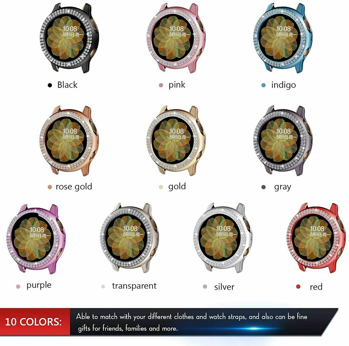 Bling Crystal Protector Case Bumper for Samsung Galaxy Watch