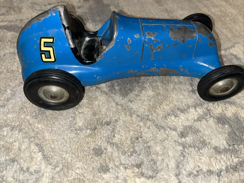 VINTAGE RARE Black L. M. COX CO.  THIMBLE DROME SPECIAL #5 PUSHER SANTA ANA USA! - Image 4 of 4