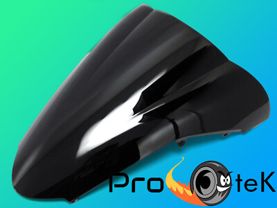 #ad 02 13 Honda VFR800 Interceptor ABS Black Double Bubble Windscreen Windshield $29.95