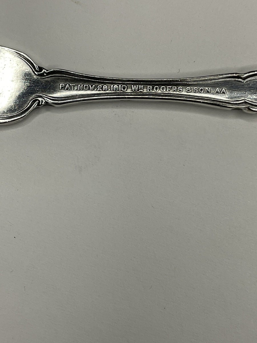【WM.A. Rogers】バターディッシュ / ブレットサーバー Rogers & Son AA -Pat. 1910 Silverplate Flat handle butter